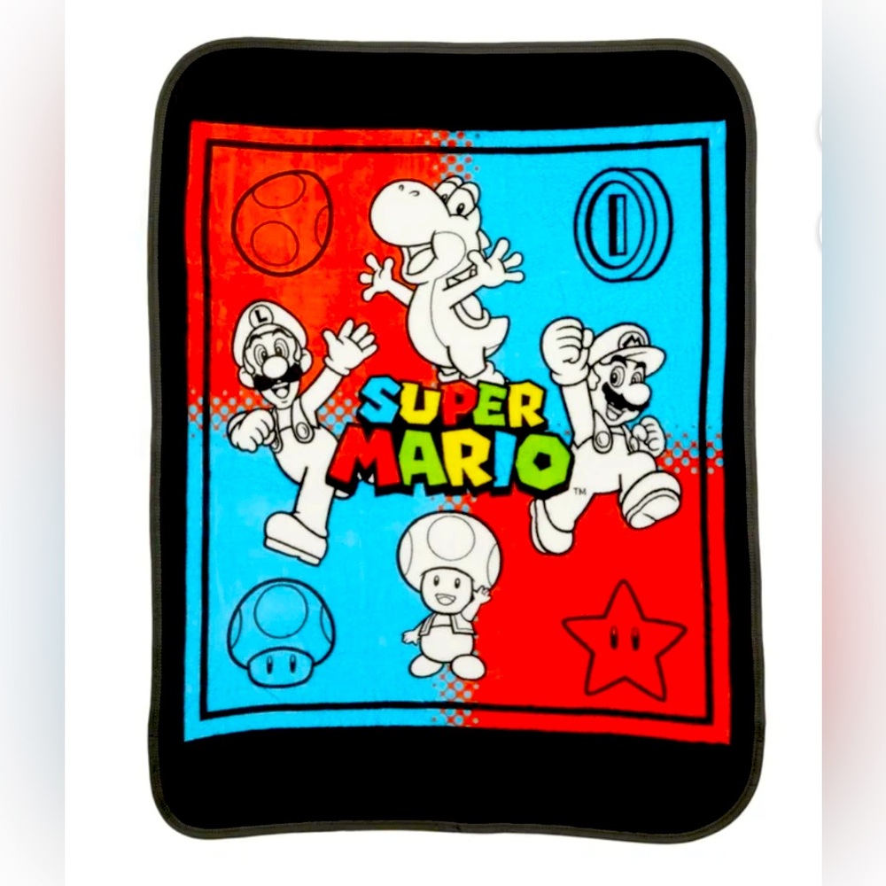Mario Kids Silky Soft Plush Throw